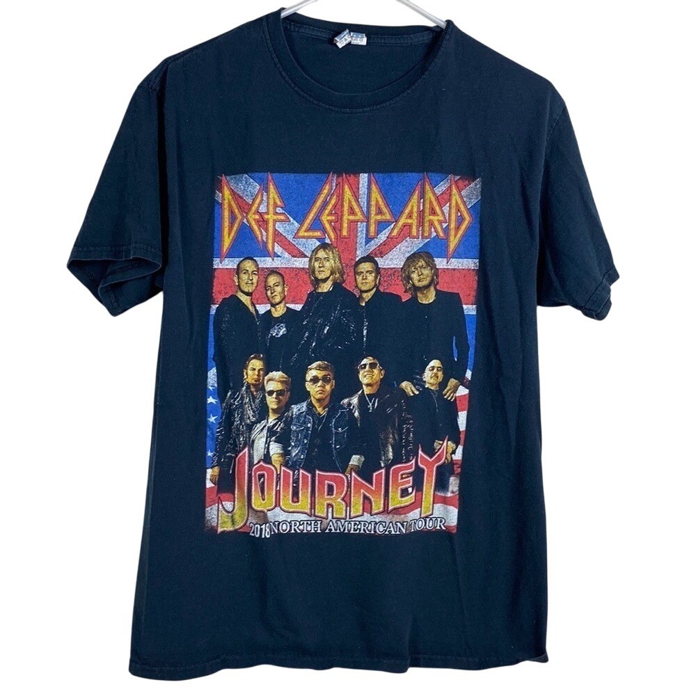 Def Leppard & Journey band tee mens size medium 2018 North American tour